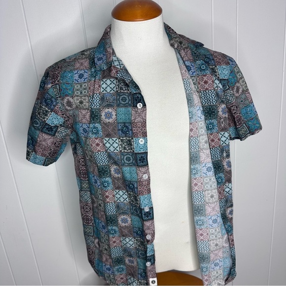 Anerkjendt AKLEO S/S Poplin AOP Shirt - Patchwork - Picture 9 of 12